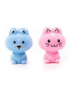   Állatos hegyező, tartályos, 1 lyukú, 4 féle változat (cica, kutya panda, maci), Kidea, 1 db