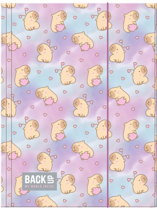 Kapibara gumis mappa A/4, BackUp A04, 2026, szivecskés