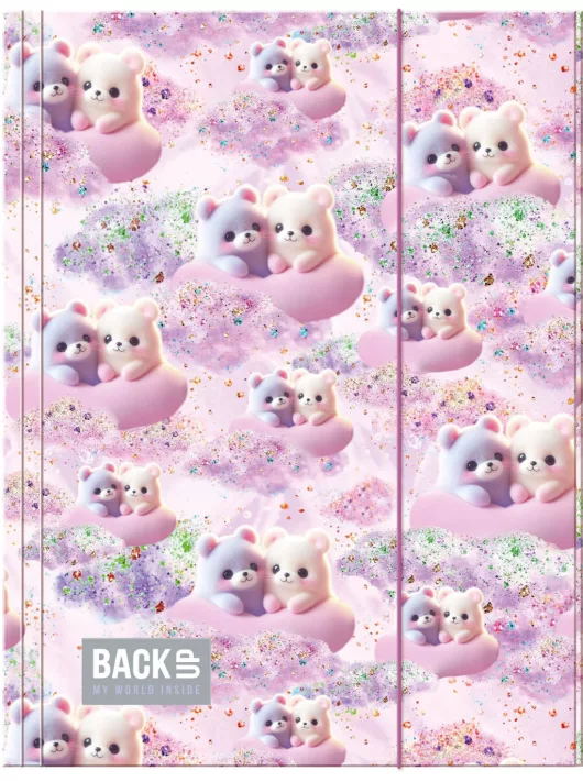 Macis gumis mappa A/4, BackUp A23, 2026, rózsaszín