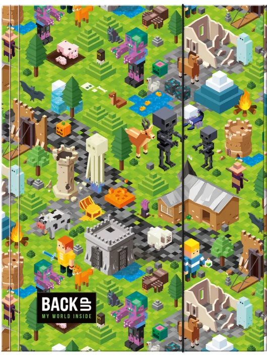 Minecraft mintás gumis mappa A/4, Backup A61, 2026