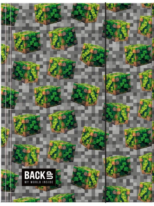Minecraft mintás gumis mappa A/4, BackUp A78, 2026, kockák