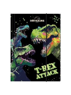 Dinoszaurusz gumis mappa A/4, DN20