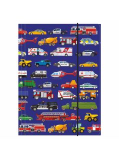 Járművek gumis mappa A/4, PO11