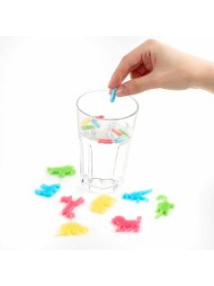 Kapszulafigurák, fürdőjáték, 12 db-os, állatok, Kidea