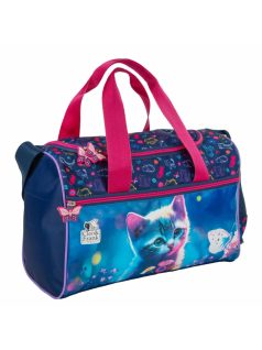 Cleo and Frank sporttáska, 35x21x15cm, CF43, cicás, kék