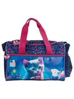 Cleo and Frank sporttáska, 35x21x15cm, CF43, cicás, kék