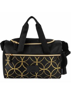 Lányos sporttáska, 35x21x15cm, DF39, fekete-arany