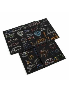 Képkarcoló szett, matricák, járművek, Kidea