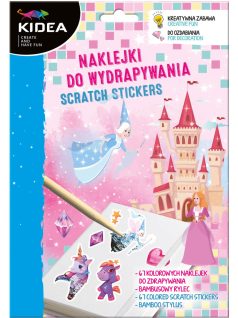   Képkarcoló szett, matricák, tündérek és unikornisok, Kidea