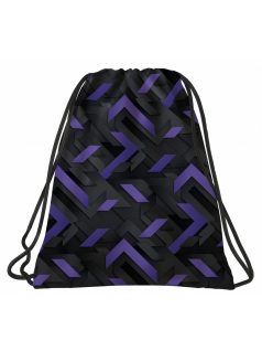 Lányos tornazsák, 41x35cm, BackUp, 2025, A47, fekete-lila