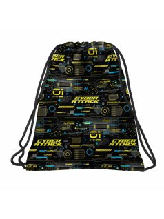   Fiús tornazsák, 41x35cm, BackUp, 2025, A50, fekete-sárga, Cyber Attack