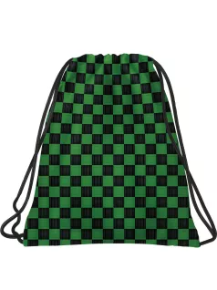   Minecraft mintás tornazsák, 41x35cm, BackUp, 2026, A73, zöld-fekete kockás