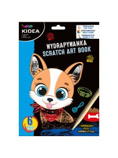 Képkarcoló szett, 6 lapos, kutyás, Kidea