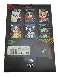 Képkarcoló szett, 6 lapos, kutyás, Kidea