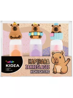   Kapibara szövegkiemelő, 3 színnel (narancs, lila, rózsaszín), Kidea