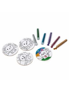   Kreatív, csillogó alátétkészítő csillámporral, Animals, Kidea