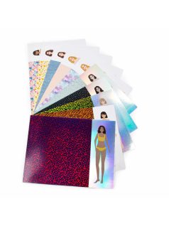 Divattervező készlet sablonokkal és matricákkal, Kidea