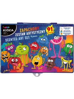 Rajzkészlet, 91 db-os, illatos, Kidea