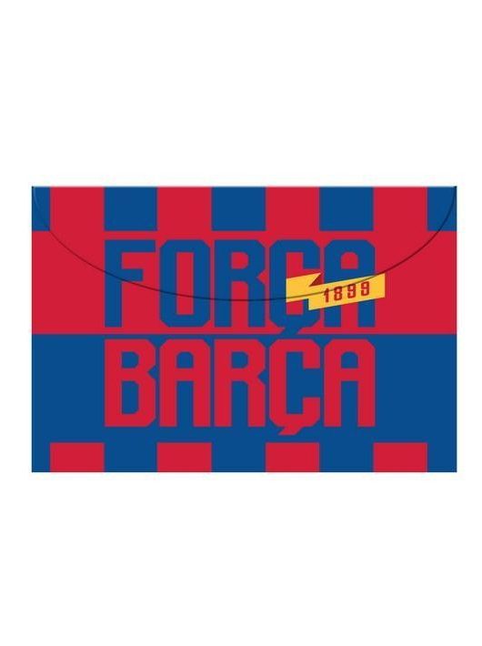FC Barcelona irattartó tasak A/4, patentos, műanyag