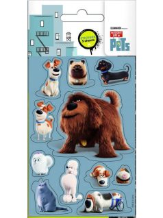 The Secret Life of Pets matrica, 8x12cm, 5 lap/csomag