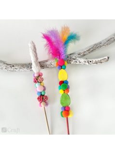 Pom-pom, vidám színek, 1,5-2-2,4cm-es, 60 db/csomag