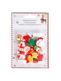 Karácsonyi 3D charm szett, 25 db/szett