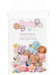 3D figura szett, Candy drops, kb. 20 db/szett