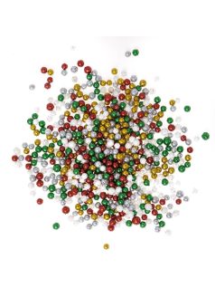 Hungarocell golyók, 3-5mm, 8g, karácsonyi színek