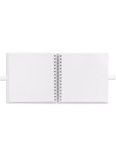 Scrapbook, napló, 20x20cm, 40 lapos, fehér