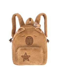 Kapibara plüss hátizsák, 2 rekeszes, 28x25x11cm