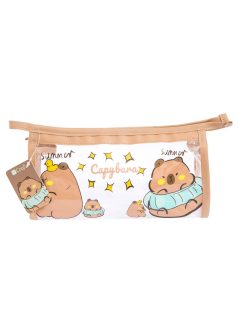 Kapibara tolltartó, beledobálós, átlátszó, 21x10x7cm