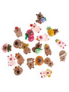Kapibara 3D charm szett, 20 db/szett