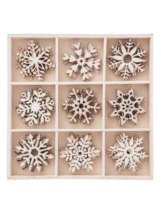 Fa formák, hópehely, 45 db/szett