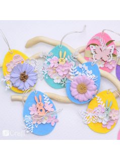   Fa formák, színes húsvéti figurák, formák, 20 db/csomag