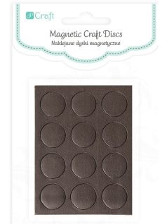 Mágnes, körök, öntapadós, 1,27cm, 12 db-os