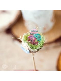 Matrica, húsvéti, tojások és nyuszik, 15x17cm