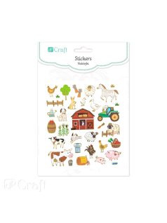 Matrica, farm, tanyasi állatok, 15x17cm