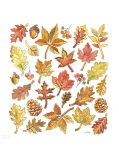 Matrica, őszi színes levelek, 15x17cm