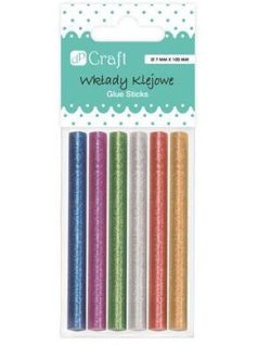   Ragasztó stick ragasztópisztolyhoz, 7x100mm, 6 db/csomag, csillogó