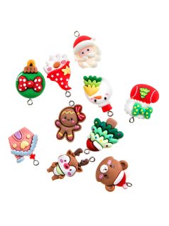 Karácsonyi 3D medálok, 10 db/szett