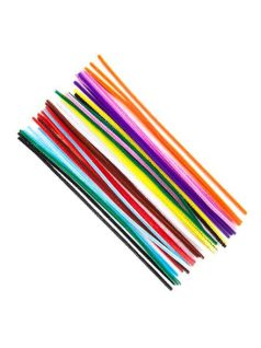   Zsenília drót, 30cm, 4 mm-es vastagság, 40 db/csomag, vegyes színek