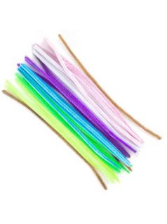   Zsenília drót, 30cm, 8 mm-es vastagság, 25 db/csomag, pasztell színek