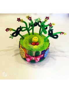   Zsenília drót, 30cm, 4 mm-es vastagság, 25 db/csomag, zöld