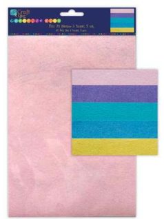 Filclapok, A/4, 5 db, pasztell színek