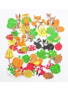 Dekorgumi, öntapadós, őszi formák, 96 db-os