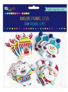 Dekorgumi, öntapadós, karácsonyi barátok, 12 db-os