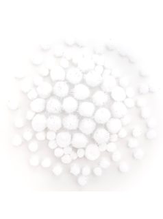 Pom-pom, fehér színű, 85 db-os