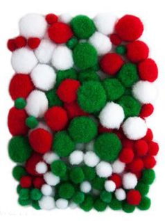 Pom-pom, vegyes színek, 140 db-os, ünnepi színek