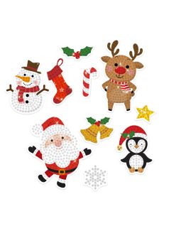 Gyémántfestés szett, karácsonyi formák, 10 db/csomag