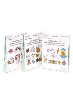   Gyémántfestés szett, húsvéti matricák, nyuszik és tojások, 9 db/csomag